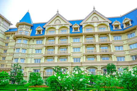 CHIBA, JAPAN: View of Tokyo Disneyland Hotel located in Tokyo Disney Resort, Urayasu, Chiba, Japanのeditorial素材