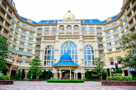 CHIBA, JAPAN: View of Tokyo Disneyland Hotel located in Tokyo Disney Resort, Urayasu, Chiba, Japanのeditorial素材