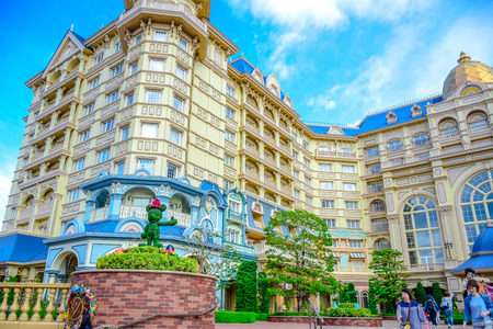 CHIBA, JAPAN: View of Tokyo Disneyland Hotel located in Tokyo Disney Resort, Urayasu, Chiba, Japanのeditorial素材