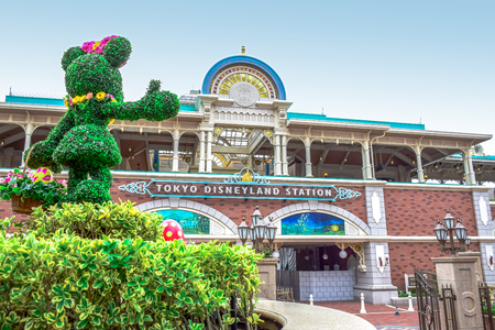 CHIBA, JAPAN: Tokyo Disneyland Resort monorail station, Urayasu, Chiba, Japanのeditorial素材
