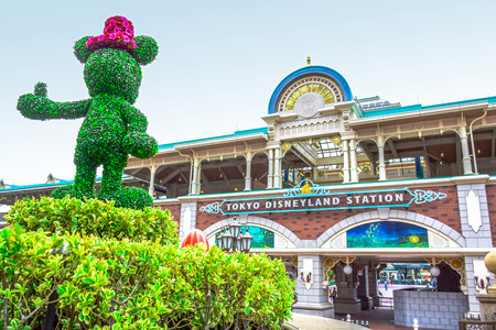 CHIBA, JAPAN: Tokyo Disneyland Resort monorail station, Urayasu, Chiba, Japanのeditorial素材