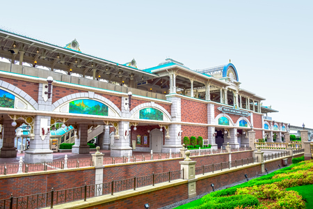CHIBA, JAPAN: Tokyo Disneyland Resort monorail station, Urayasu, Chiba, Japanのeditorial素材