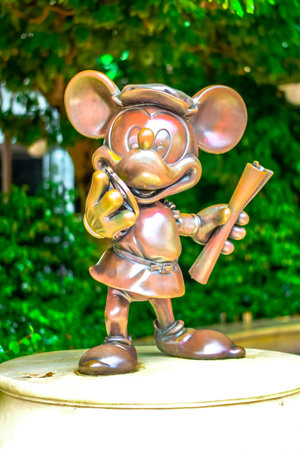 CHIBA, JAPAN: Mickey Mouse character statue at Tokyo Disney Resort, Urayasu, Japanのeditorial素材