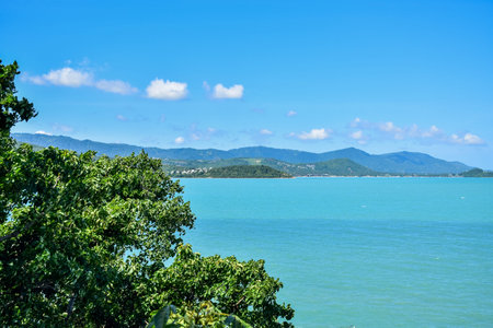 Beautiful landscape and seascape of sea and beach of Samui island, Thailand