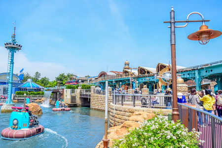 Aquatopia attraction in Port Discovery area in Tokyo Disneysea located in Urayasu, Chiba, Japanのeditorial素材