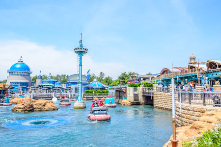 Aquatopia attraction in Port Discovery area in Tokyo Disneysea located in Urayasu, Chiba, Japan