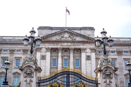 Buckingham Palace, also known as Buckingham House, located in the city of Westminster, United Kingdomのeditorial素材