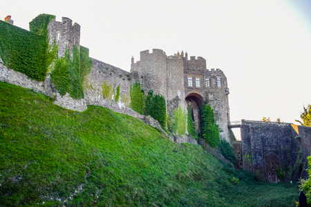 Dover Castle, a medieval castle founded in the 11th century in Dover, Kent, England, United Kingdomのeditorial素材