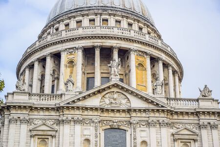Saint Paul's Cathedral on Ludgate Hill at the highest point of the City of London, England, United Kingdomの写真素材