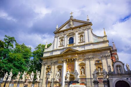 Saints Peter and Paul Church, a Roman Catholic, Polish Baroque church located at Grodzka street in Old Town district of Krakow, Polandのeditorial素材