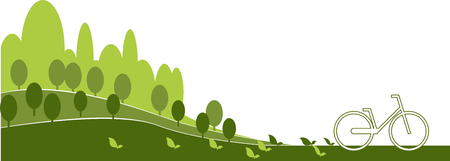 vector work illustration bike eco concept idea save the earth world isolated white backgroundのイラスト素材
