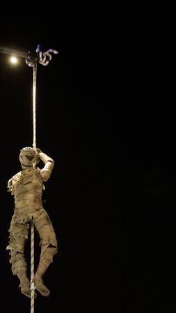 Mummy doll Wearing Monsters Costumes death nightmare scary Halloween in amusement theme parkの写真素材