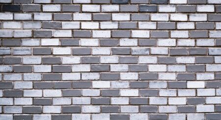 old white and grey pattern of  brick wall texture for backgroundの写真素材