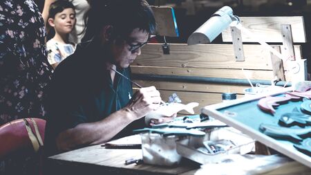 September 2019, cicada Hua Hin Market Thailand,flee market art and handmade productsのeditorial素材