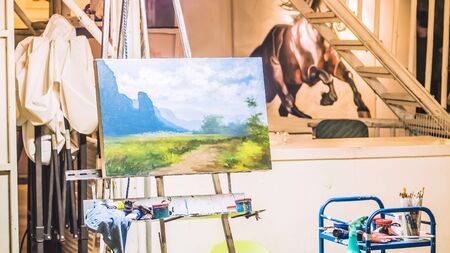 September 2019, cicada Hua Hin Market Thailand, flea market art and handmade productsのeditorial素材