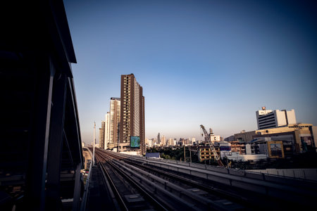 November2019,Bangkok Thailand Bangkok modern office buildings and condominium in Bangkok city...