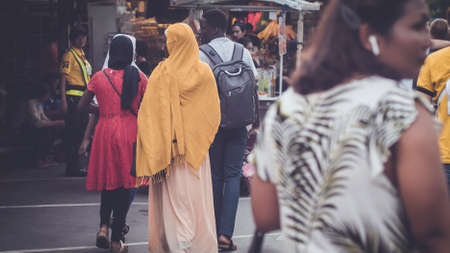 October  2019 Bangkok Thailand food vendor at Chatuchak weekend market in Bangkok, Thailand. It is the largest market in Thailand.  Tourists are shoppingのeditorial素材