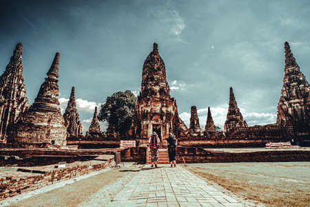 November 2019, Ayutthaya Thailand Tourist visit Wat Chaiwatthanaram is a Buddhist temple in the city of Ayutthaya Historical Park, Thailandのeditorial素材