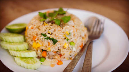Thai and Chinese fried rice  Asian food best dish asian cuisine.の写真素材