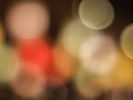 Colorful blur light hexagon bokeh background. Abstract Christmas festival defocused background.の写真素材