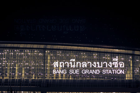 December 2020 Bangkok Thailand Bang Sue Grand Station in Chatuchak, Bangkok underconstruction.