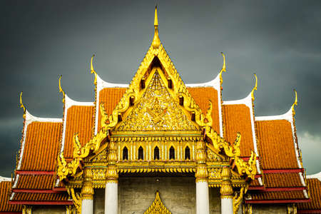 Marble Temple of Bangkok, Thailand.Architecture landmark  the famous travel destination of Thailandの写真素材