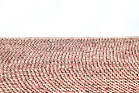 The roof tile pattern styled Thai. Clay Tiled Roof With Abstract And Brown. Thai traditonal Roof Tiles with texture background.の写真素材