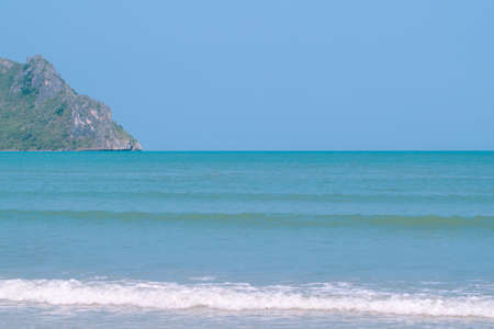 Panorama  horizon scenics Calm sea blue water ocean  blue skyの写真素材