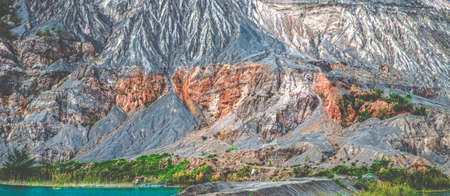 Rocky Mountains exploring Turquoise Lake Grand Canyon beautiful nature landscapeの写真素材