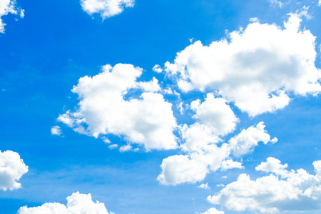 Whispering Skies Tranquility Amidst White Clouds.の写真素材