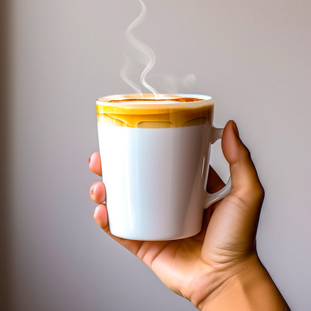 Coffee Connection: The Comfort of Holding a Cup in Your Handの素材