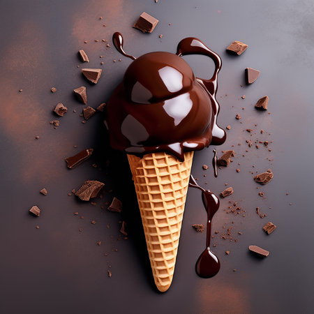 Pure Bliss: Chocolate Ice Cream Scoopの素材