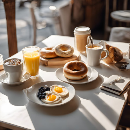 Morning Bliss: A Cozy CafÃ© Breakfast Experienceの素材