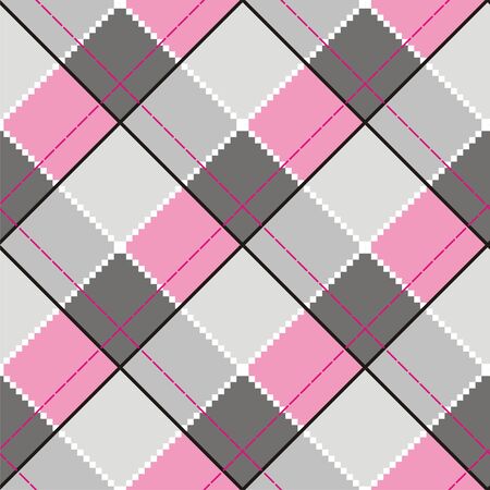 Seamless texture or background with image of check and squareのイラスト素材