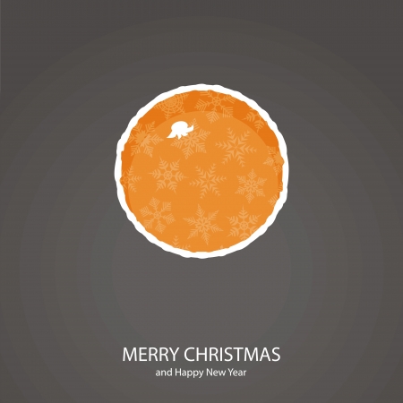 Symbols of Christmas and New Year of form orangeのイラスト素材