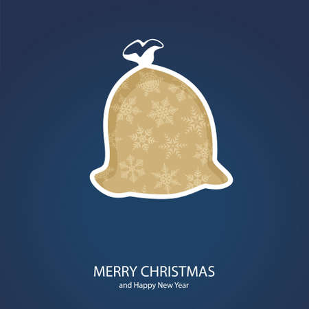 Symbols of Christmas and New Year of form sackのイラスト素材