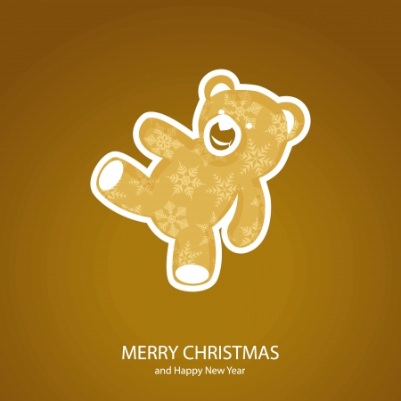 Symbols of Christmas and New Year of teddy bearのイラスト素材