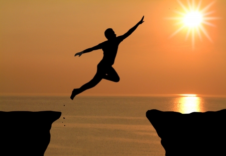 man jumpingの写真素材