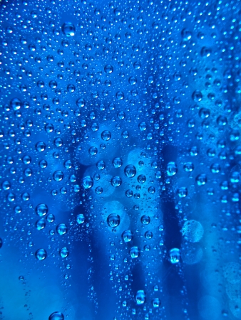 Water drops on glassの写真素材