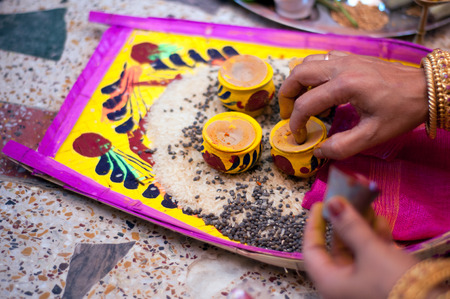 indian wedding ritual                            の写真素材