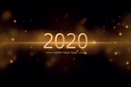 Happy new year 2020 wallpaper greetingの写真素材