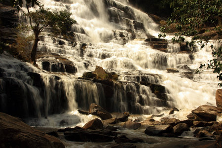 Mae Ya Waterfallの写真素材