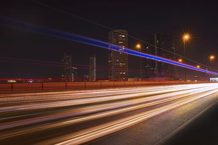 Lighting on the street at nightの写真素材
