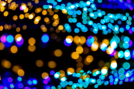 abstract background with bokeh lights on bright colors