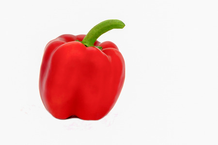 Red pepper on a white backgroundの写真素材