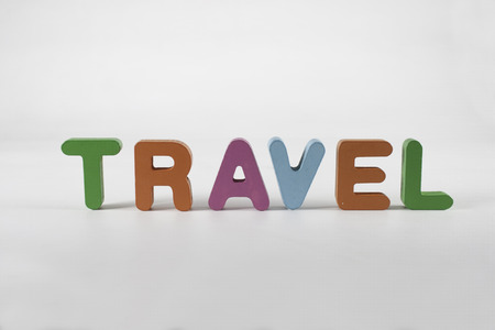 travel text on the white backgroundの写真素材