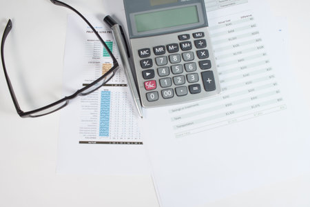 business documents with charts growth, keyboard and pen. workplace businessman.