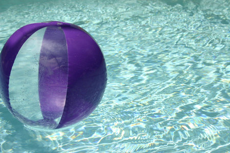 Beach ball in Swimming Poolの写真素材