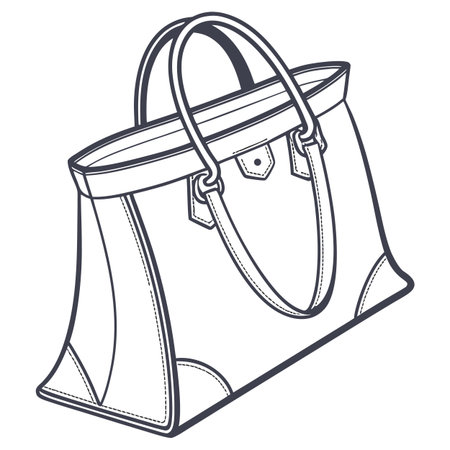 Women's handbag isolated on a white background. Vector illustration.のイラスト素材
