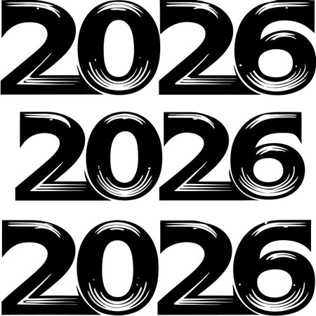 Numbers 2020 on a white background. Vector illustration for your design.